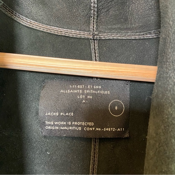 Allsaints Spitalfields Leather Jacket - Picture 3 of 8